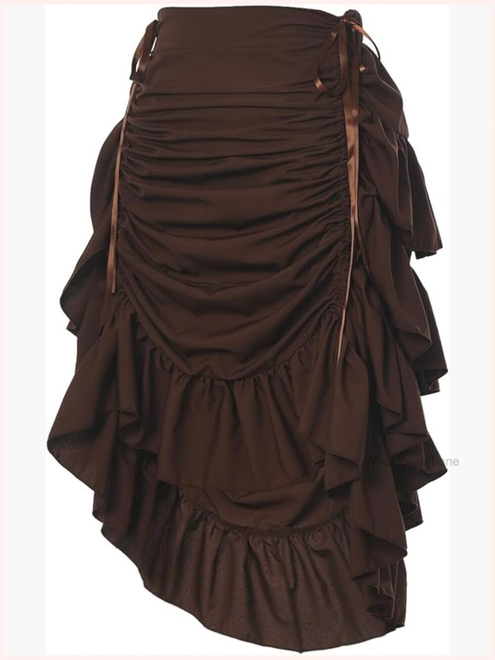 Women's Victorian Steampunk Skirt Pirate Costume High-Low Ruffle